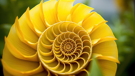 Discover the mesmerizing beauty of the Fibonacci spiral, a natural phenomenon that showcases the harmonious balance found in nature. Let this captivating image inspire you to see the world through a lens of mathematical elegance.の素材