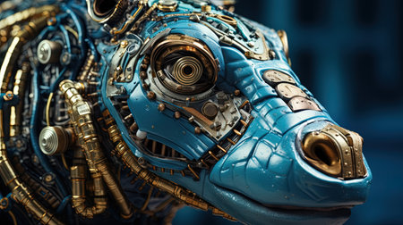 A mechanical rhino of epic proportions, crafted with intricate gears and clockwork, stands as a testament to the marvels of steampunk technology. This fantastical creature is just one of the many robotic beasts that inhabit the steampunk zoo, a place where imagination and engineering collide to create a world unlike any other.の素材