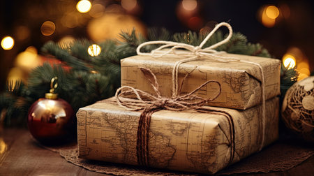 Experience the magic of Christmas on a tropical hot beach, with stunning decorations and beautifully wrapped gifts. Feel the warmth of the holiday season in this unique and vibrant setting. Perfect for spreading joy and cheerの素材