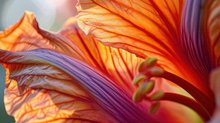 Capturing the bold colors and subtle textures of a vibrant oversized flower Inspiring beauty and natural formsの素材