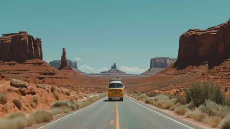 Experience the thrill of a road trip as you embark on a journey of freedom and adventure Let the open road lead you to breathtaking landscapes and unforgettable experiences Feel the wind in your hair as you explore the beauty of nature Get ready for an unforgettable rideの素材