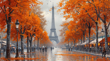 Immerse yourself in the energetic and diverse cityscape showcasing architectural wonders bustling markets and vibrant coffee culture Experience the essence of urban exploration with this dynamic imageの素材