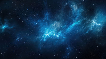A breathtaking spacethemed background with stars galaxies and nebulae The deep space colors create an expansive and inspiring backdrop perfect for presentations or websites with a cosmic or exploratory themeの素材