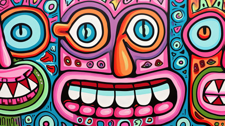 A vibrant and creative urban landscape featuring colorful and expressive graffiti art Capturing the energy and diversity of street culture Inspiring and captivatingの素材