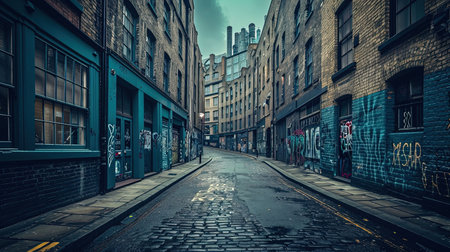 A vibrant and creative urban landscape featuring colorful and expressive graffiti art Capturing the energy and diversity of street culture Inspiring and captivatingの素材