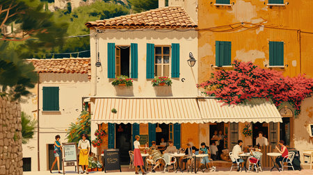A charming scene from a historic European city capturing the essence of cobblestone streets classic architecture and vibrant street life The lighting should be warm and inviting ideally set during the golden hour to enhance the romantic and timeless feel of the cityscapeの素材