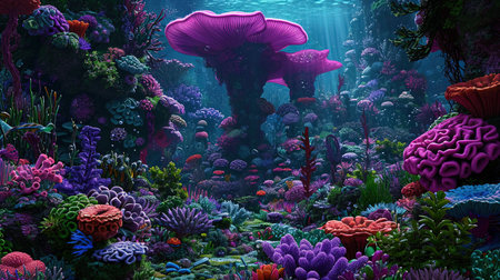 Experience the breathtaking beauty of an underwater world as divers and snorkelers discover vibrant coral reefs teeming with marine life Immerse yourself in the wonder and serenity of the marine ecosystemの素材