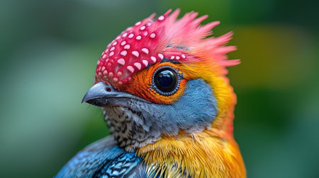 A mesmerizing 8k 3D image of a colorful bird with its eyes open The vibrant acrylic colors and realistic usage of light and color make it truly eyecatching Perfect for those who love animated gifs and mesmerizing colorscapesの素材