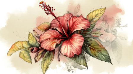 Add elegance and sophistication to your project with this beautiful and unique flower illustration Perfect for any creative endeavorの素材