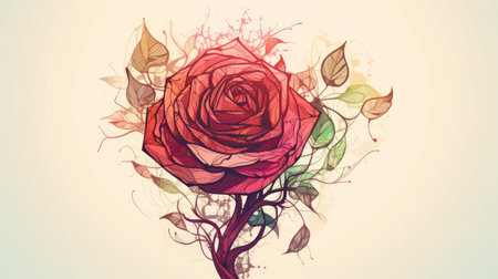 Add elegance and sophistication to your project with this beautiful and unique flower illustration Perfect for any creative endeavorの素材
