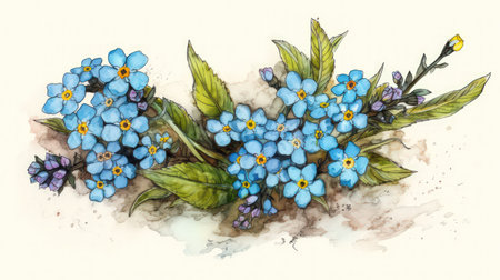 Add elegance and sophistication to your project with this beautiful and unique flower illustration Perfect for any creative endeavorの素材
