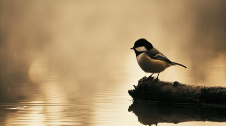 Spectacular softedged image of bird watching over the water in a style reminiscent of Anton Mauve and Charles Tunnicliffe Serene and harmonious with hyperrealistic water Job ID 55566d31e4db4921b80825d716c927fdの素材