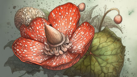 Add elegance and sophistication to your project with this beautiful and unique flower illustration Perfect for any creative endeavorの素材