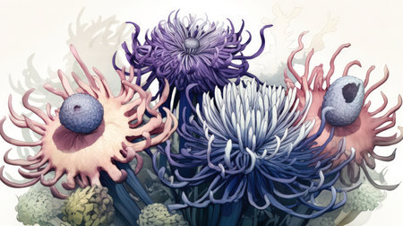 Add elegance and sophistication to your project with this beautiful and unique flower illustration Perfect for any creative endeavorの素材