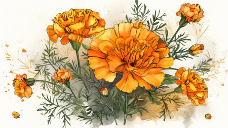 Add elegance and sophistication to your project with this beautiful and unique flower illustration Perfect for any creative endeavorの素材