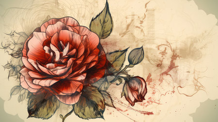 Add elegance and sophistication to your project with this beautiful and unique flower illustration Perfect for any creative endeavorの素材