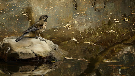 Spectacular softedged image of bird watching over the water in a style reminiscent of Anton Mauve and Charles Tunnicliffe Serene and harmonious with hyperrealistic water Job ID 55566d31e4db4921b80825d716c927fdの素材