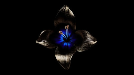 A stunning illustration of a flower that shines with a rainbow of colors The glowing hues and intricate details make it a true work of art and a source of inspiration for all who see itの素材