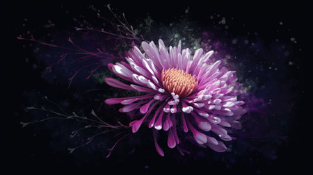Add elegance and sophistication to your project with this beautiful and unique flower illustration Perfect for any creative endeavorの素材