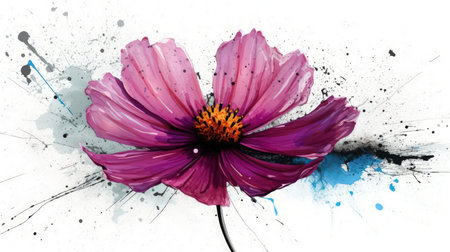 Add elegance and sophistication to your project with this beautiful and unique flower illustration Perfect for any creative endeavorの素材