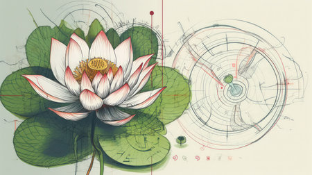 Add elegance and sophistication to your project with this beautiful and unique flower illustration Perfect for any creative endeavorの素材