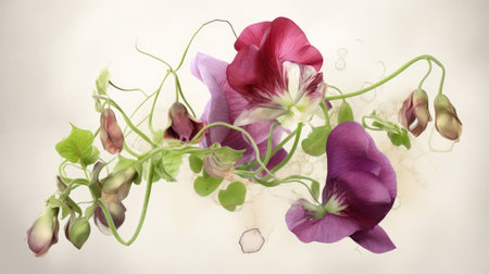 Add elegance and sophistication to your project with this beautiful and unique flower illustration Perfect for any creative endeavorの素材