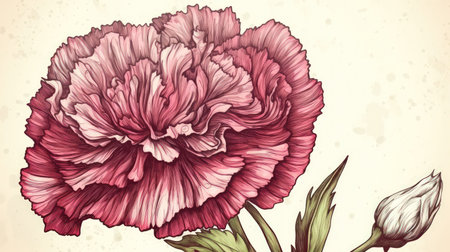Add elegance and sophistication to your project with this beautiful and unique flower illustration Perfect for any creative endeavorの素材