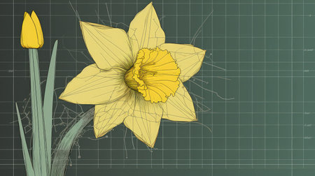 Add elegance and sophistication to your project with this beautiful and unique flower illustration Perfect for any creative endeavorの素材