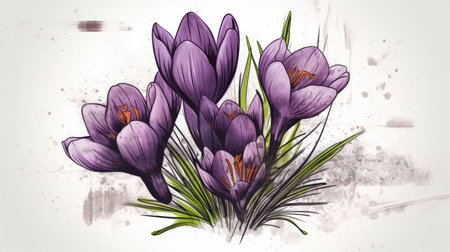 Add elegance and sophistication to your project with this beautiful and unique flower illustration Perfect for any creative endeavorの素材