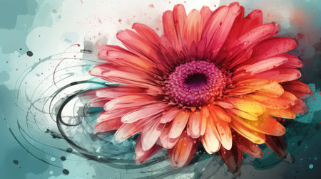 Add elegance and sophistication to your project with this beautiful and unique flower illustration Perfect for any creative endeavorの素材