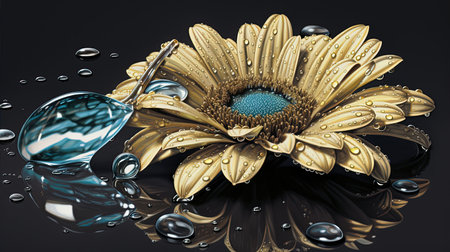 A stunning illustration of a flower that shines with a rainbow of colors The glowing hues and intricate details make it a true work of art and a source of inspiration for all who see itの素材