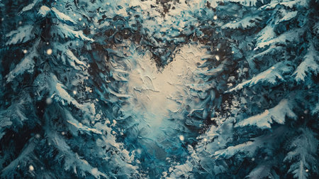 A beautiful kaleidoscopic image of winter scenery that evokes feelings of romance and nostalgia The intricate details and dark undertones create a lovely and captivating artworkの素材