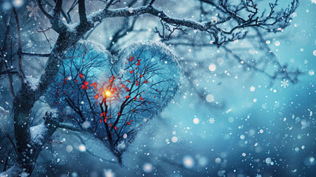 A beautiful kaleidoscopic image of winter scenery that evokes feelings of romance and nostalgia The intricate details and dark undertones create a lovely and captivating artworkの素材