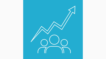 Inspire success! Illustrate team growth and achievement with this clean, scalable design, perfect for presentations and reports. Originally a vector graphic.のイラスト素材