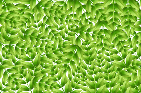 Green Leaves Seamless Patternのイラスト素材