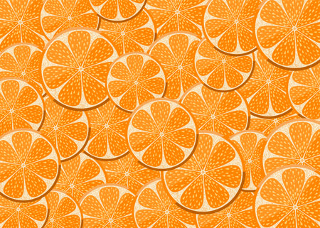 Lemons and oranges slice seamless background patternのイラスト素材