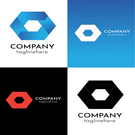 company logo icon element template corporate business corporate vector icon polygonalのイラスト素材