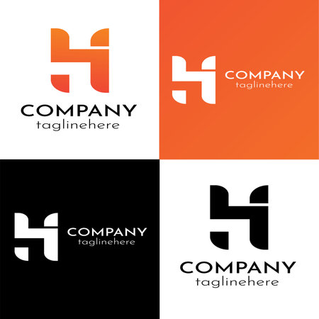 Letter H logo icon design template elements. Can be used for corporate logotype, business card, and other.のイラスト素材