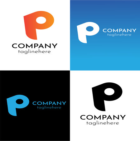 Letter P logo icon design template elements. Can be used for business, finance, accounting, web design.のイラスト素材