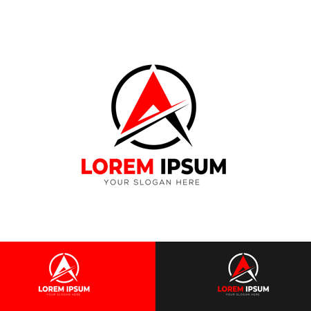 A Letter Logo Template Design Vector Illustrationのイラスト素材