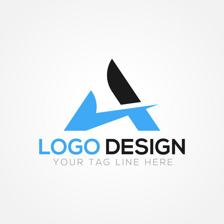 Letter A Logo Design Template. Initial Letter A Logo Vector Illustrationのイラスト素材
