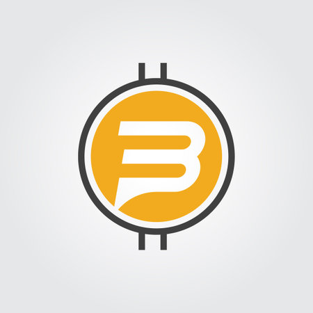 vector illustration of modern b lack icon letter b in flat design styleのイラスト素材