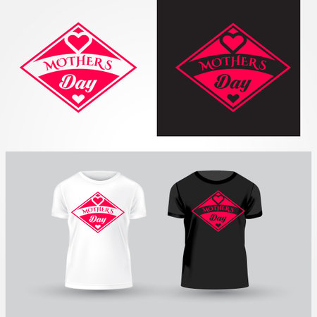 Set of Valentines day t-shirt design templates. Vector illustration.のイラスト素材