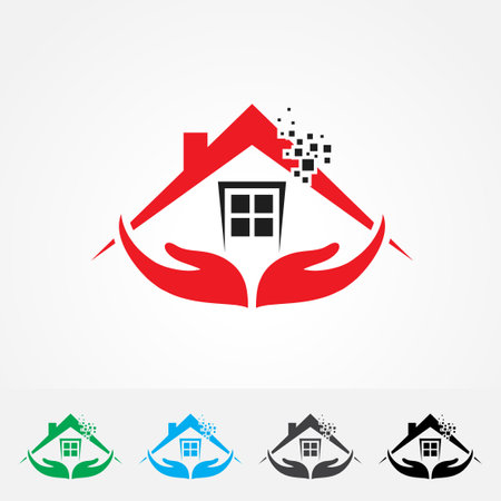 House insurance vector icon, flat design best vector icon, EPS 10のイラスト素材