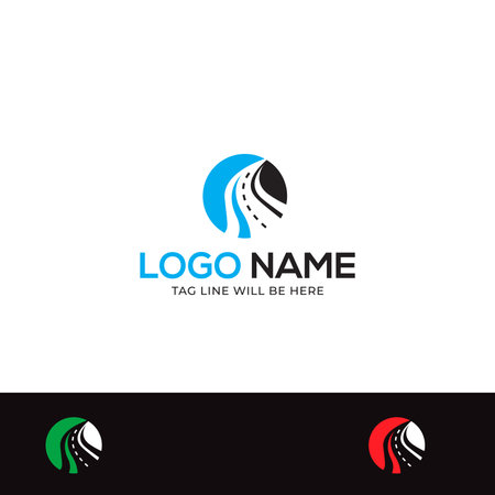 road logo design vector icon element template with modern business card corporate identityのイラスト素材