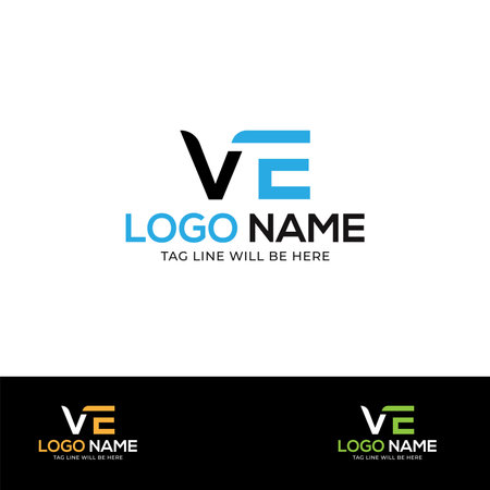 Letter V E Logo Design Template. Initial Letter VE Logo Designのイラスト素材