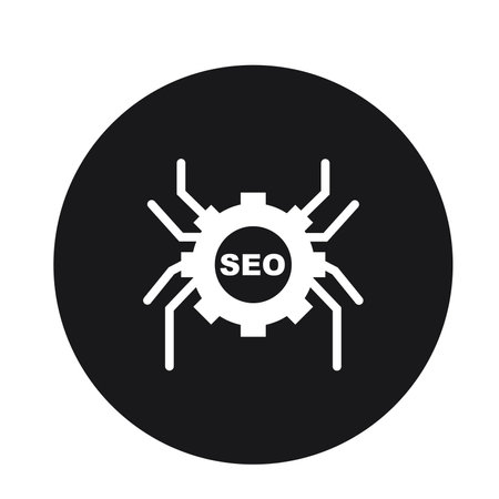 The SEO optimization icon. Search engine optimization symbol. Flat Vector illustrationのイラスト素材