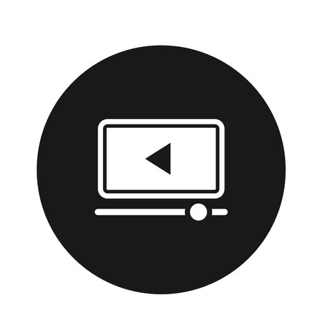 Video player icon. Vector illustration. Flat design style eps 10のイラスト素材