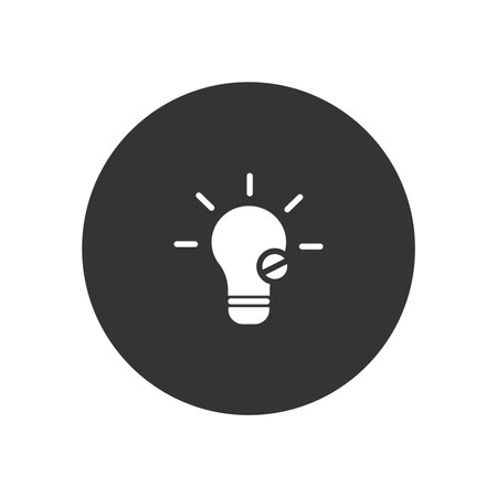 Light bulb icon. Idea symbol. Flat design. Vector illustration.のイラスト素材