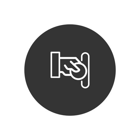 Handshake icon in flat style. Partnership vector illustration on white isolated background. Partnership business concept.のイラスト素材